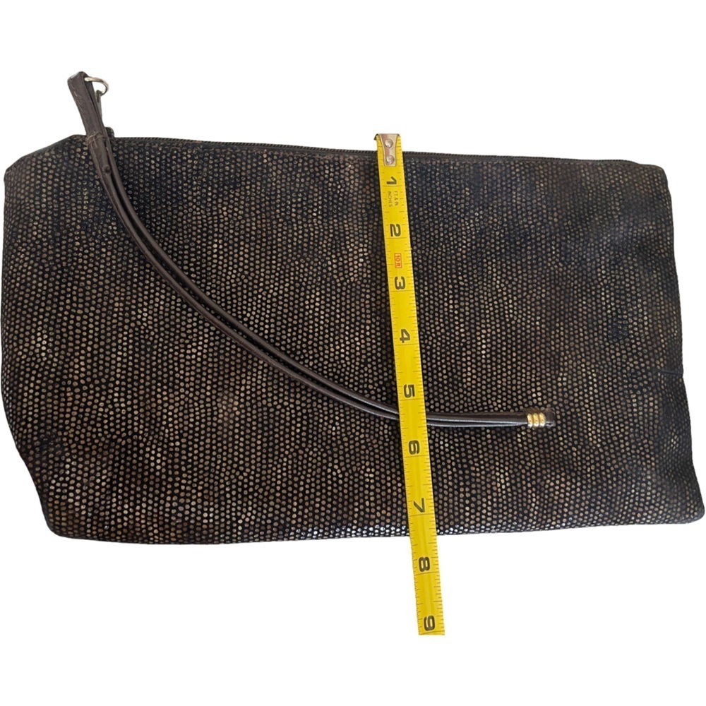Timothy Hitsman Vintage Brown Scaled Textured Clutch/Wristlet - Picture 6 of 7